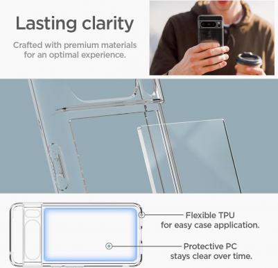 Чехол для Google Pixel 8 Pro - Ultra Hybrid - Прозрачный - ACS06315 – фото 3