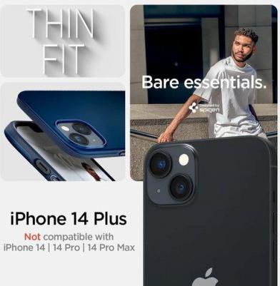 Чехол для iPhone 14 Plus - Thin Fit - Синий - ACS04775