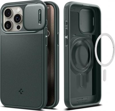 Чехол для iPhone 15 Pro - Optik Armor (MagFit) - Зеленый - ACS06739