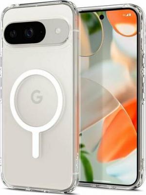 Чехол на Google Pixel 9 Pro Ultra Hybrid OneTap Metal Ring MagSafe / Чехол для Пиксель 9 Про Белый – фото 1