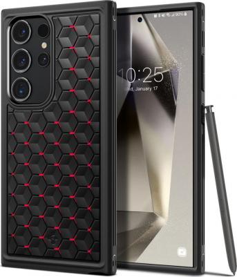 Чехол на Samsung Galaxy S24 Ultra Cryo Armor / чехол для Галакси С24 Ультра накладка, противоударный, с защитой камеры, красный