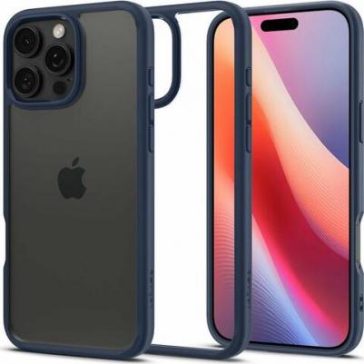 Чехол накладка Ultra Hybrid для iPhone 16 Pro Max / Айфон 16 Про Макс синий