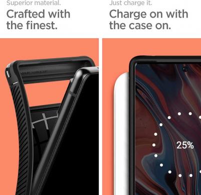 Чехол Rugged Armor для Google Pixel 6 (2021) - Matte Black – фото 2