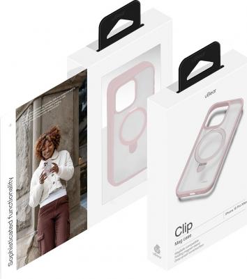 Чехол для iPhone 15 Pro Max, Clip Mag Case, MagSafe, с кольцом, розовый – фото 2