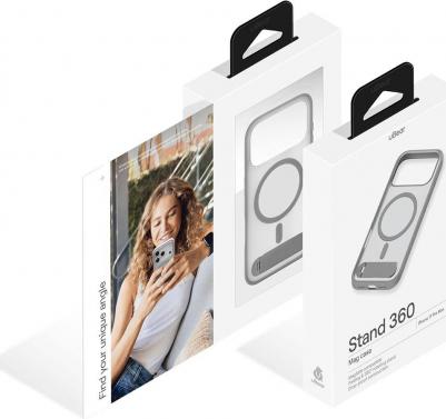 Чехол Stand 360 Mag Case MagSafe для iPhone 17 Pro Max серый – фото 2
