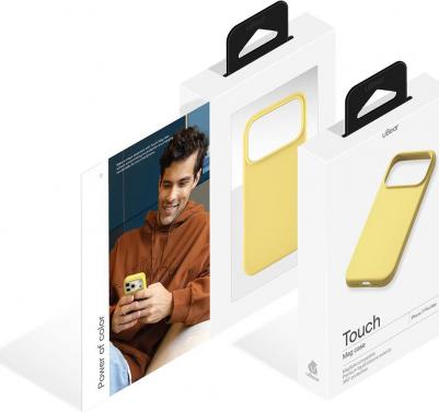 Чехол Touch Mag Case с MagSafe для iPhone 17 Pro Max жёлтый – фото 1