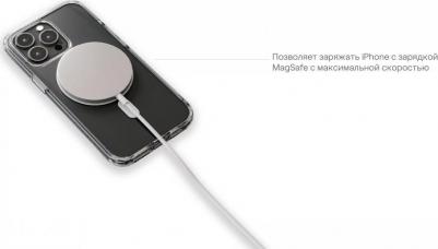 Чехол защитный Real Mag Case для iPhone 14 Plus, MagSafe совместимый, усиленный, прозрачный – фото 6