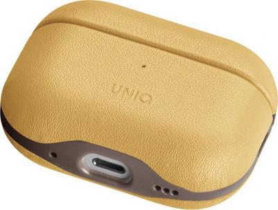 Чехол для Airpods Pro 2 Lyden DS Leatherette with handstrap Canary Yellow / Flint Grey – фото 1