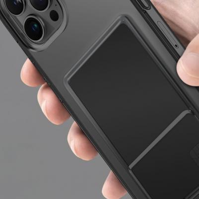 Чехол для iPhone 15 Pro с карманом для карт Grey – фото 2
