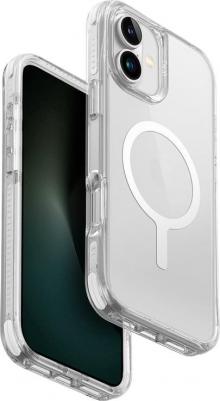 Чехол для iPhone 16 Plus Combat с усиленной защитой углов и Magsafe, Clear White