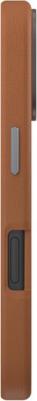 Чехол для iPhone 16 Pro Lyden MagSafe из премиальной экокожи, коричневый – фото 3