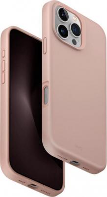 Чехол для iPhone 16 Pro Max LINO MagSafe силиконовый с эффектом Soft-Touch, розовый