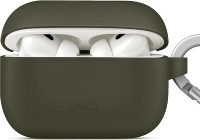 Комплект - чехол Vencer Silicone case + ремешок для AirPods Pro 2, Зеленый