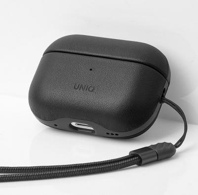 Кожаный чехол Terra Genuine Leather для AirPods Pro 2, черный / dallas black – фото 3