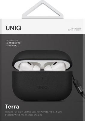 Кожаный чехол Terra Genuine Leather для AirPods Pro 2, черный / dallas black – фото 4