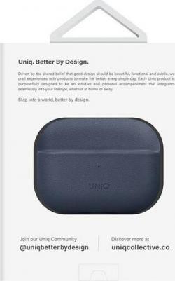 Кожаный чехол Terra Genuine Leather для AirPods Pro 2, синий / space blue – фото 2