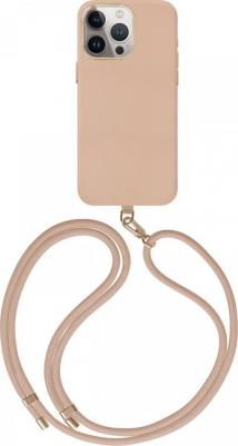 Защитный чехол Coehl Muse Leatherette MagSafe для iPhone 15 Pro с ремешком Dusty Nude – фото 3