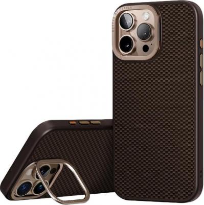 Защитный чехол для iPhone 16 Pro Max KEVA Max Kevlar MagSafe with Camera stand Brown