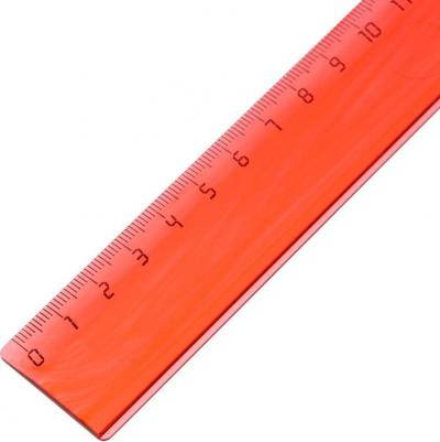 Линейка 20см пластик цвет прозр ассорти (крас,син,зел,оран) – фото 9