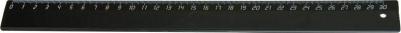 Линейка 30см пластик черная – фото 2