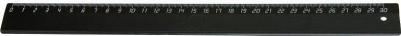 Линейка 30см пластик черная – фото 3
