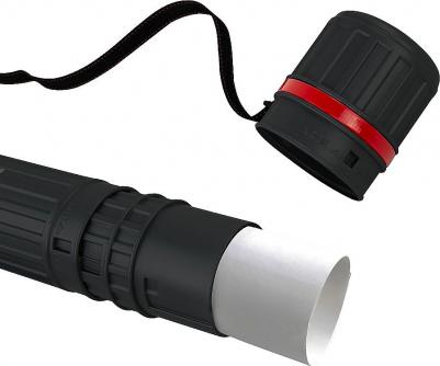 Тубус для чертежей телескопический, длина 64-100 см, формат А0, диаметр 8,5 см, с ремнем, черный, 271256 – фото 1