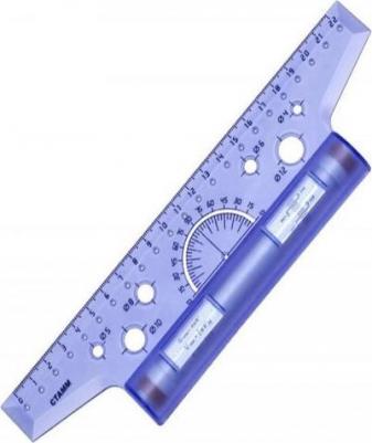 Рейсшина 22 см, металлический ролик – фото 1