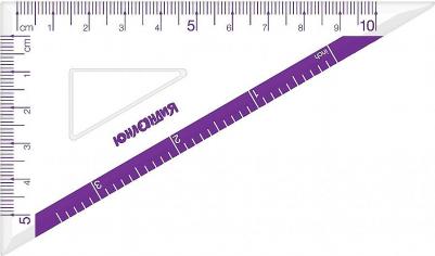 Набор чертежный малый "ГЕОМЕТРИЯ", фиолетовая шкала, 210739 – фото 9