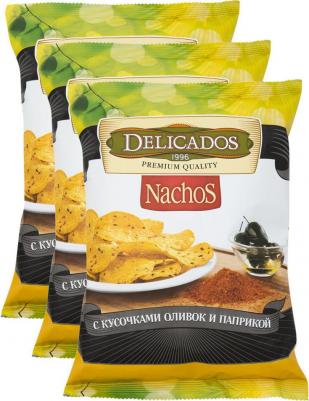 Чипсы кукурузные Nachos с оливками и паприкой, 150г