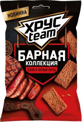 Сухарики ржано-пшеничные Барная коллекция стейк и черный перец, 70 г