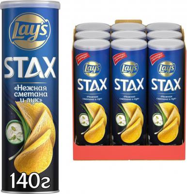 Чипсы картофельные STAX со вкусом нежной сметаны и лука, 140 г – фото 8