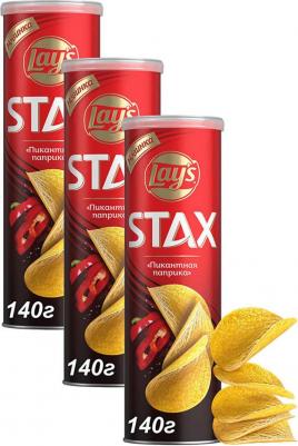 Чипсы картофельные STAX со вкусом пикантной паприки, 140 г – фото 3