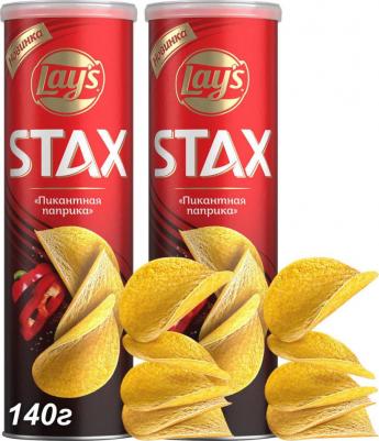 Чипсы картофельные STAX со вкусом пикантной паприки, 140 г