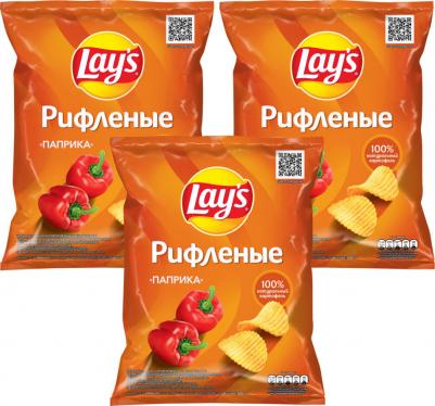 Чипсы Рифленые Паприка 140г