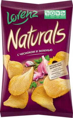 Чипсы Naturals с чесноком и зеленью 100г (упаковка 6 шт.)