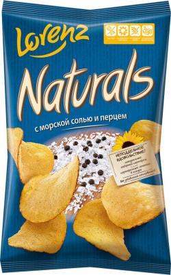 Чипсы Naturals с морской солью и перцем 100г