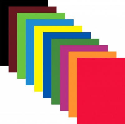 Картон цветной A4, немелованный, 80 листов, 10 цветов, в пленке 20 х 29 см – фото 7