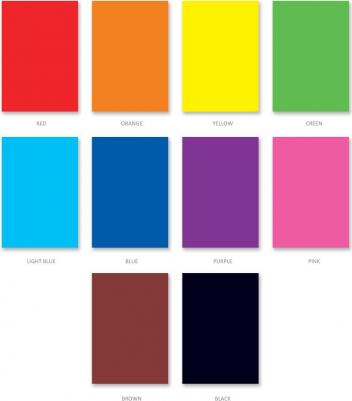 Цветной картон глянцевый на клею A4, 20 листов, 10 цветов – фото 1