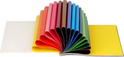 Цветная бумага "Чебурашка", А4, двусторонняя, 64 листа, мелованная и офсетная, 16 цветов, склейка – фото 7