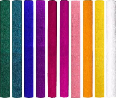 Набор гофрированной бумаги 110 г/м2, 10 рулонов 50х250 см, интенсив, 112555 – фото 1