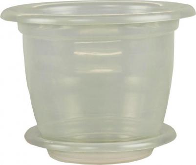 Цветочный горшок для орхидей c поддоном 586983 2 л прозрачный 1 шт – фото 1