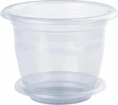 Цветочный горшок для орхидей c поддоном 586983 2 л прозрачный 1 шт – фото 3