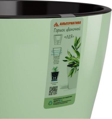 Цветочный горшок Лея М8267 зеленый черный – фото 2