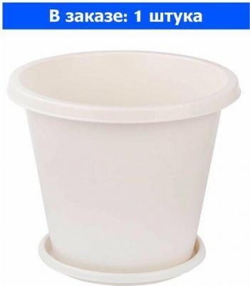 Эконом горшок с поддоном 10л d40 h30см белый /18 – фото 2