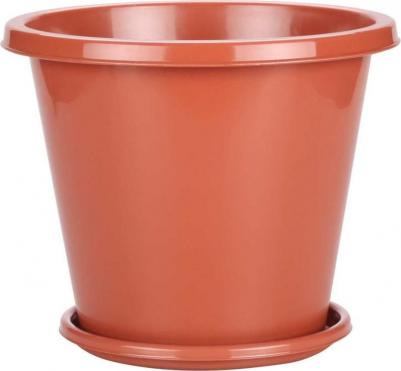Горшок с поддоном "Эконом", 3 л, цвет коричневый 4627138642467 – фото 1