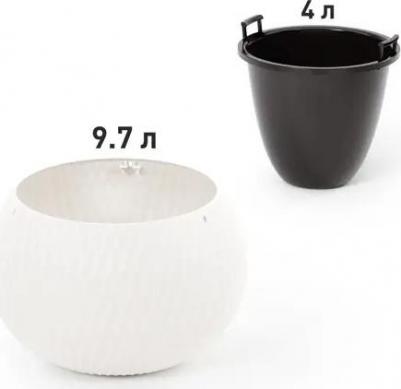 Кашпо 290х290х195 мм М8724 4л белый – фото 1