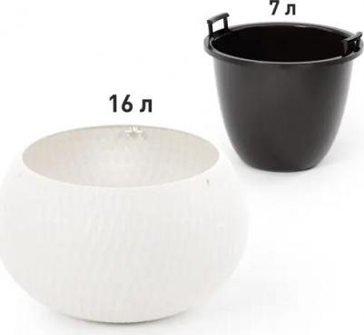 Кашпо 360х360х220 мм М8726 7 л, Белый – фото 2