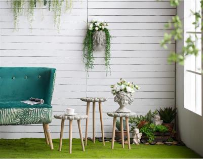 Цветочное кашпо настенное D8027 серый 1 шт – фото 7