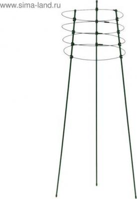 Кустодержатель, 4 кольца, d = 28 см, h = 120 см, металл, зелёный 1214856