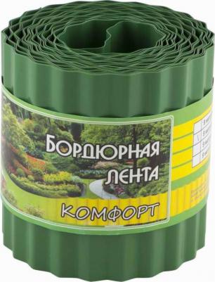 Лента бордюрная, 0.1 x 9 м, толщина 0,6 мм, пластиковая, зелёная – фото 1